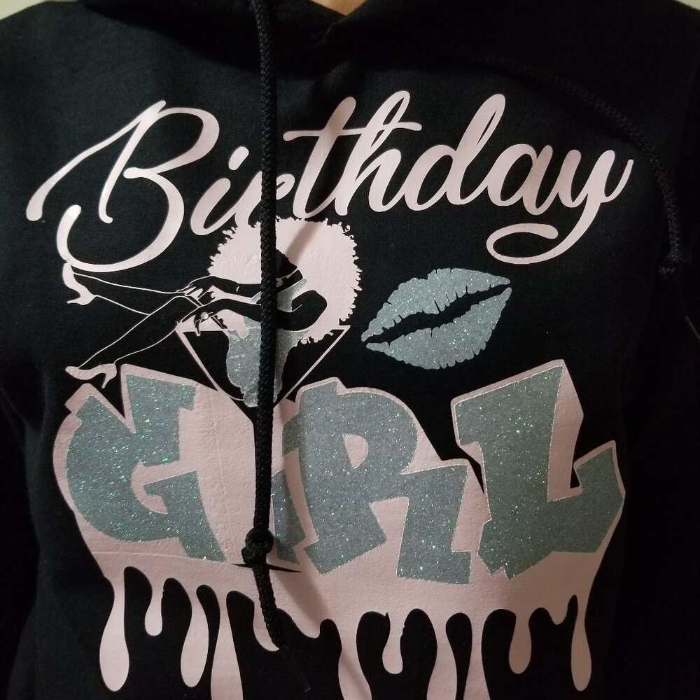 Celebrate in Style with Glitter "Birthday Girl" Hoodie